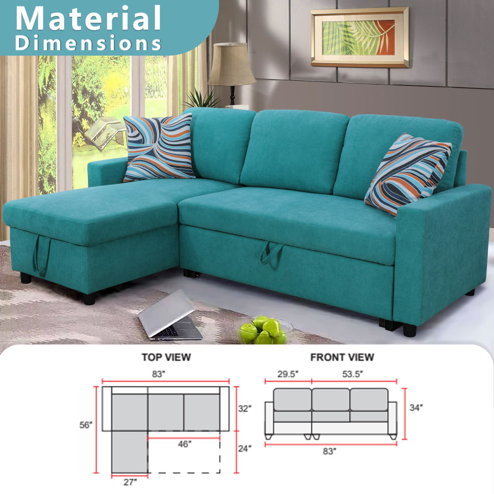 dropship Green Flannelette 2-Piece Couch Living Room Sofabed