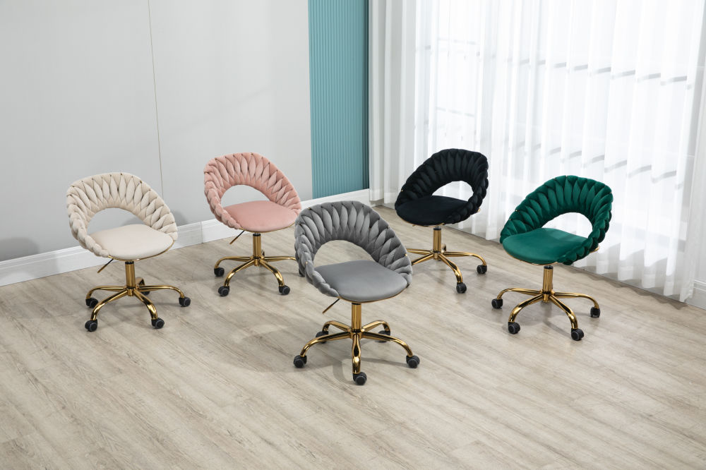 dropship COOLMORE Computer Chair Office Chair Adjustable Swivel Chair Fabric Seat Home Study Chair