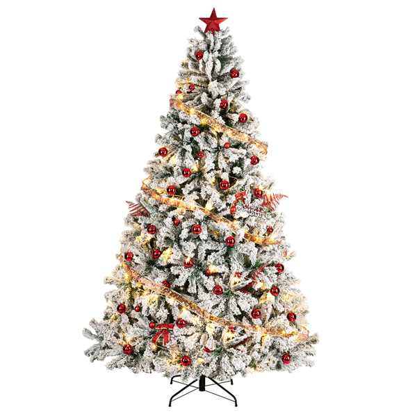 dropship 7.5ft Automatic Tree Structure PVC Material Green Flocking 1450 Branches Christmas Tree