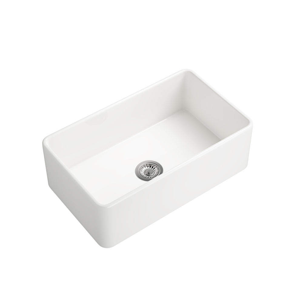 dropship Inch White Farmhouse Sink Deep Apron Sink Undermount Farmhouse Kitchen Sink Single Farm Sink