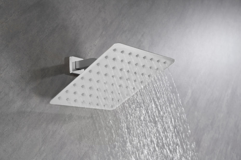 dropship High Pressure Rain Shower Head, Ultra-Thin Showerhead 304 Stainless Steel Waterfall Shower with Self-Clean Nozzles, Full Body Covering