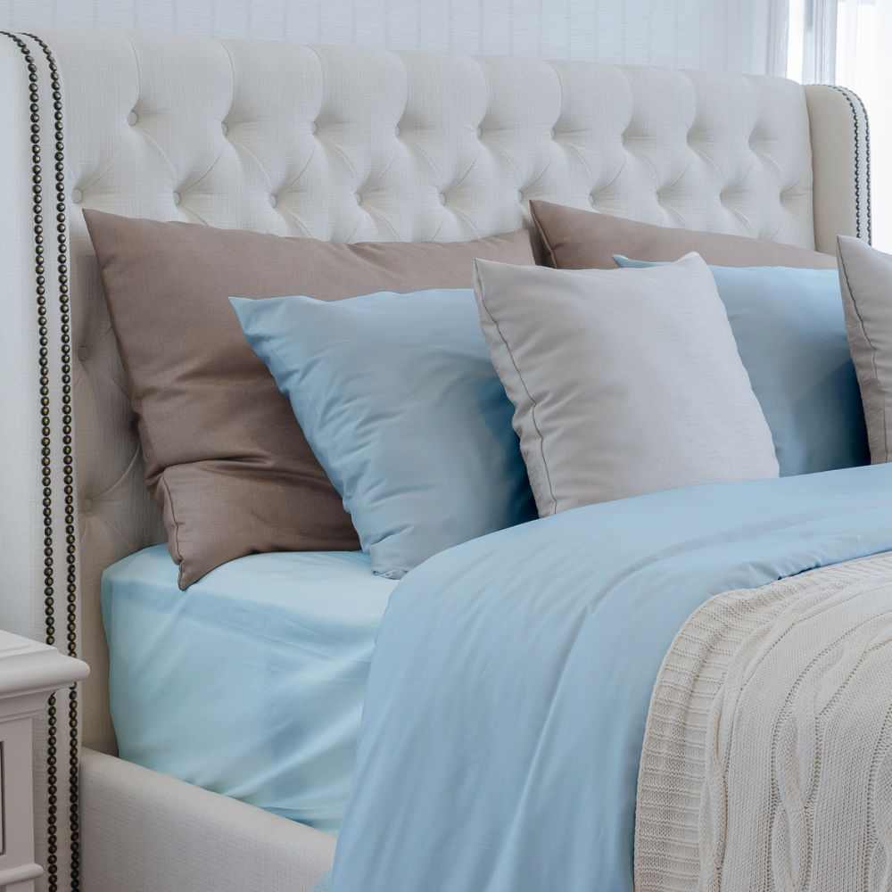 dropship Luxurious Viscose from 100% Bamboo 2-Piece Pillowcase Set , Oeko-TEX Certified, Queen - Sky