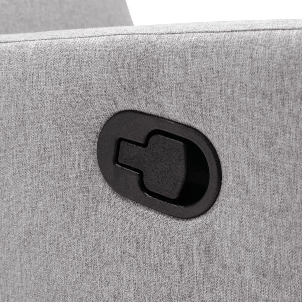 dropship Modern Upholstered Rocker Nursery Chair Plush Seating Glider Swivel Recliner Chair, Gray