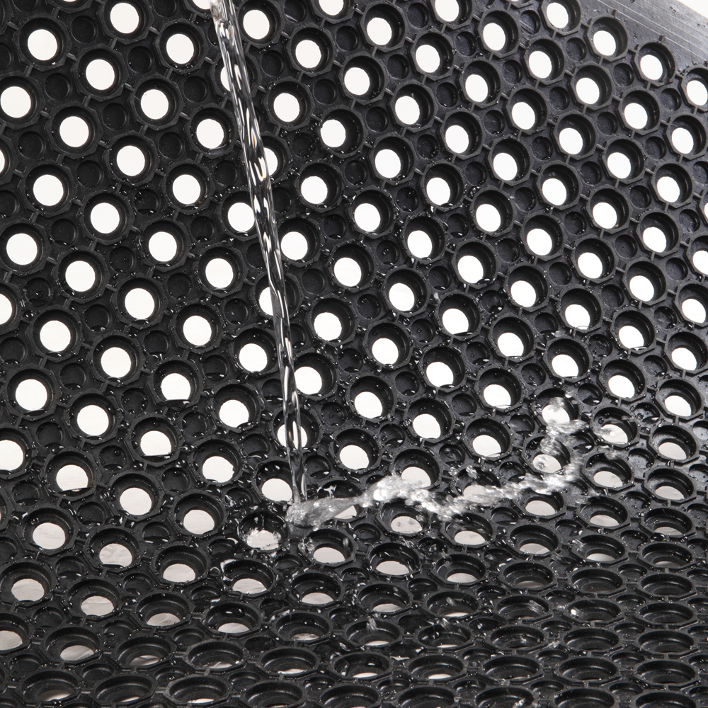 dropship Bar Kitchen Industrial Multi-functional Anti-fatigue Drainage Rubber Non-slip Hexagonal Floor Mat 35" x 59"