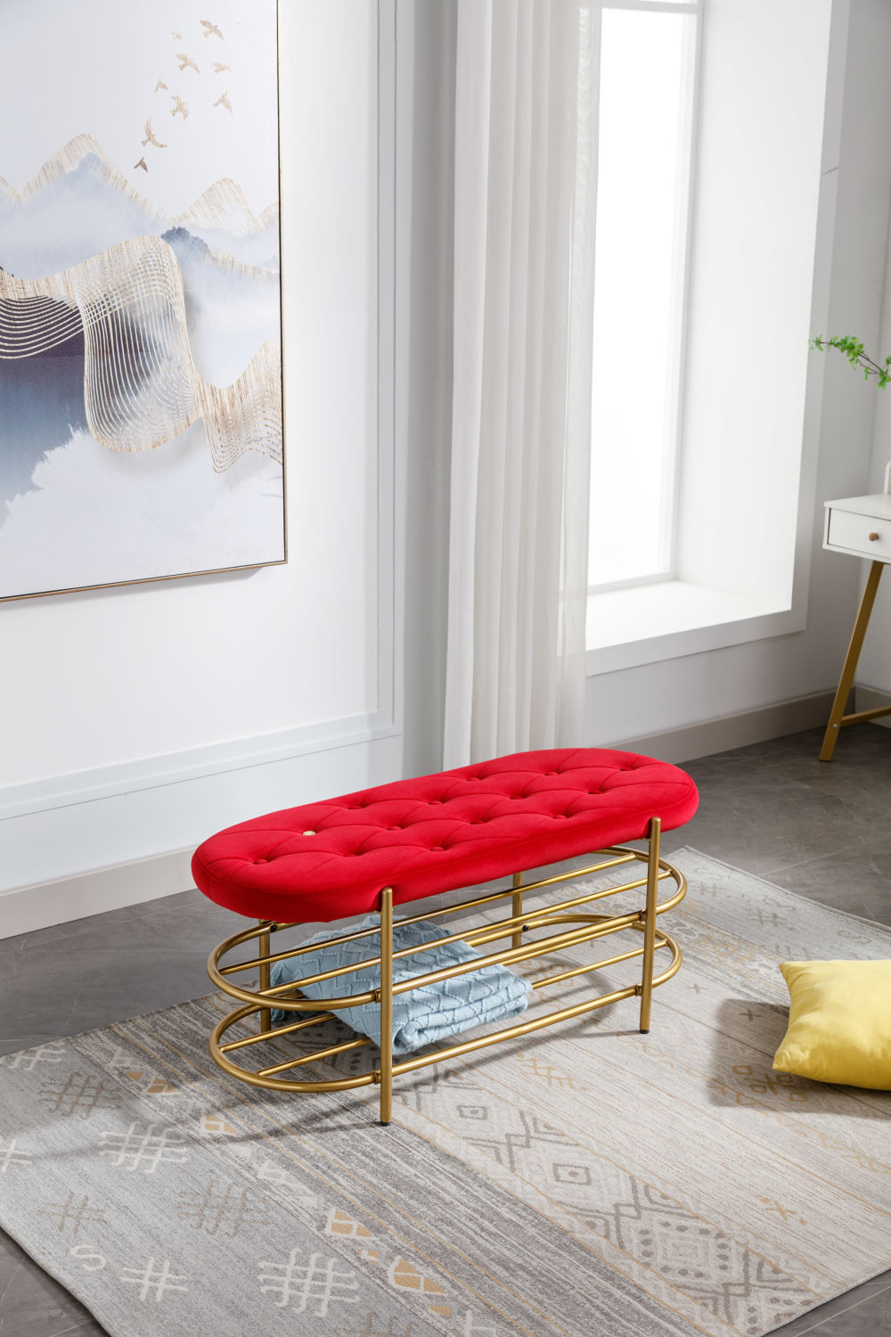 dropship COOLMORE Living Room Bench /End of Bed Bench