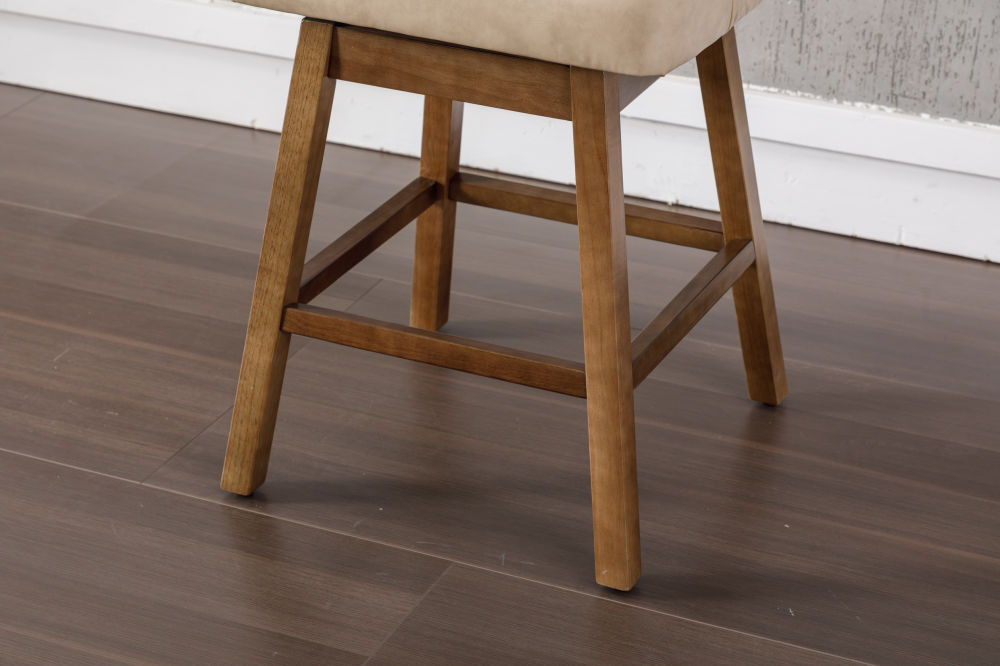 dropship COOLMORE Bar Stools Set of 2 Counter Height Chairs with Footrest for Kitchen, Dining Room And 360 Degree Swivel