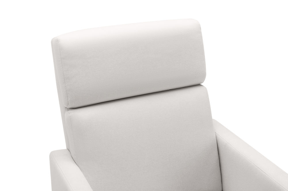 dropship Modern Upholstered Rocker Nursery Chair Plush Seating Glider Swivel Recliner Chair, Beige