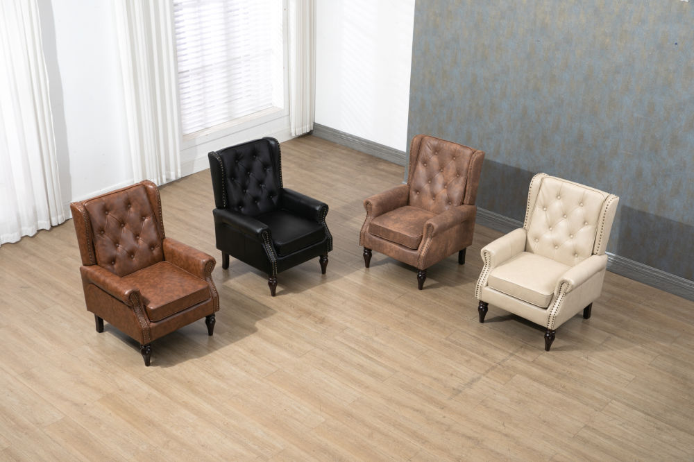 dropship COOLMORE Wood Frame Armchair, Modern Accent Chair Lounge Chair for Living Room