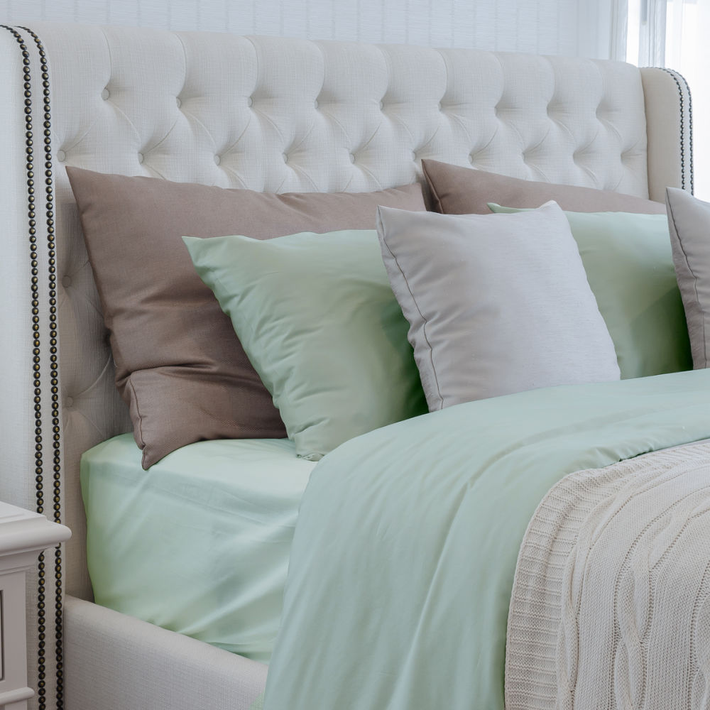 dropship Luxurious Viscose from 100% Bamboo 4-Piece sheet Set , Oeko-TEX Certified, California King - Seaglass