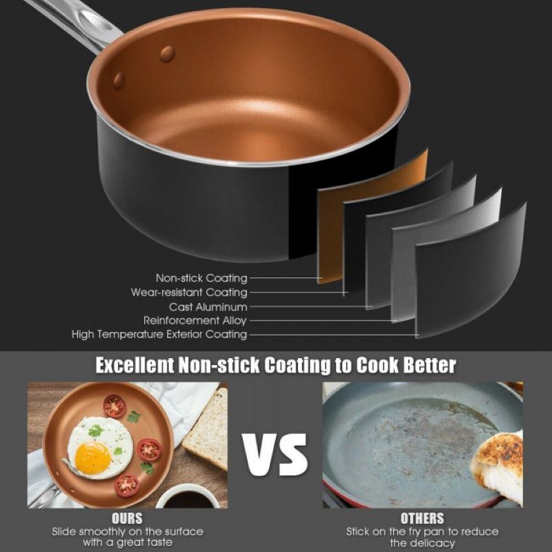 dropship Home Daily Delicacies Pot 12-Piece Safe Non-Stick Cookware Set