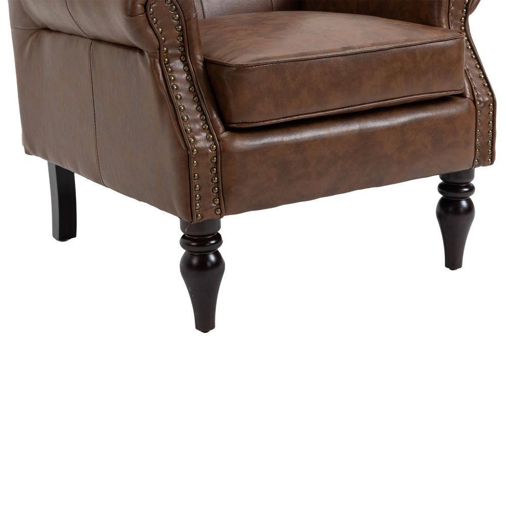 dropship COOLMORE Wood Frame Armchair, Modern Accent Chair Lounge Chair for Living Room