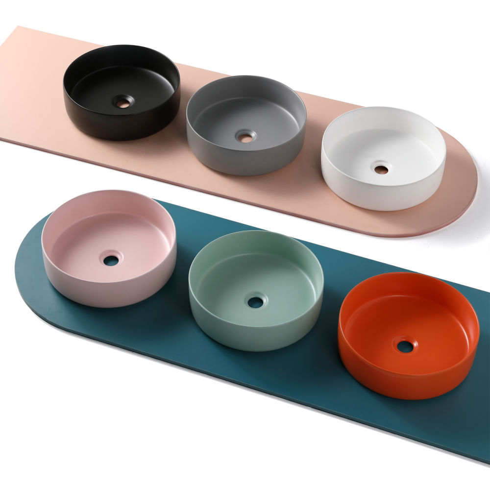 dropship Ceramic Circular Vessel Bathroom Sink Art Sink