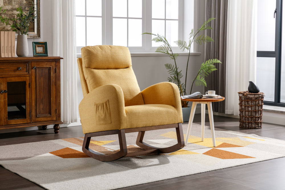 dropship COOLMORE living room Comfortable rocking chair living room chair