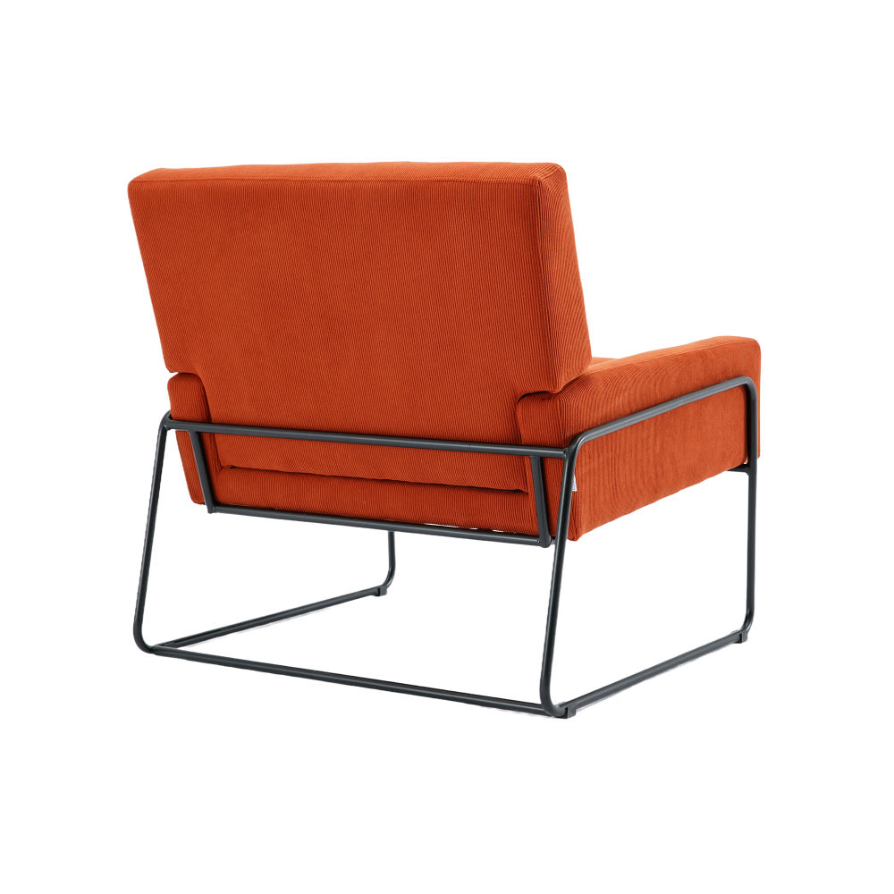 dropship COOLMORE Accent Chair - Modern Industrial Slant Armchair with Metal Frame - Premium High Density Soft Single chair for Living Room Bedroom