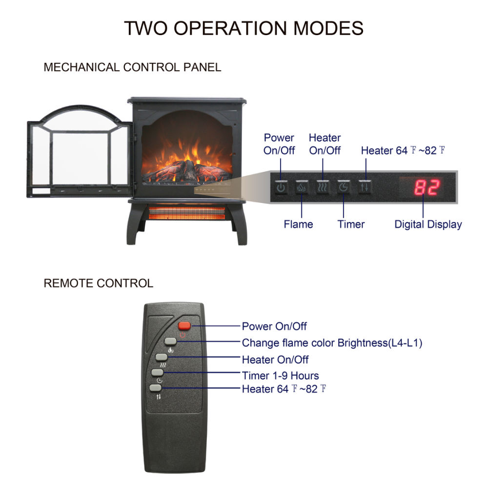 dropship 18 inch 3D Infrared Electric Stove with remote control