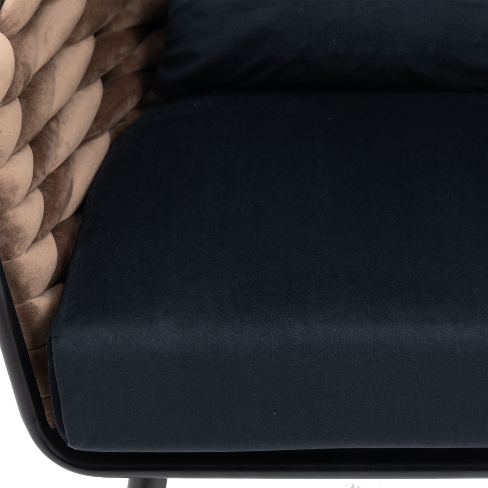 dropship Velvet Accent Chair Modern Upholstered Armchair Tufted Chair with Metal Frame, Single Leisure Chairs for Living Room Bedroom Office Balcony