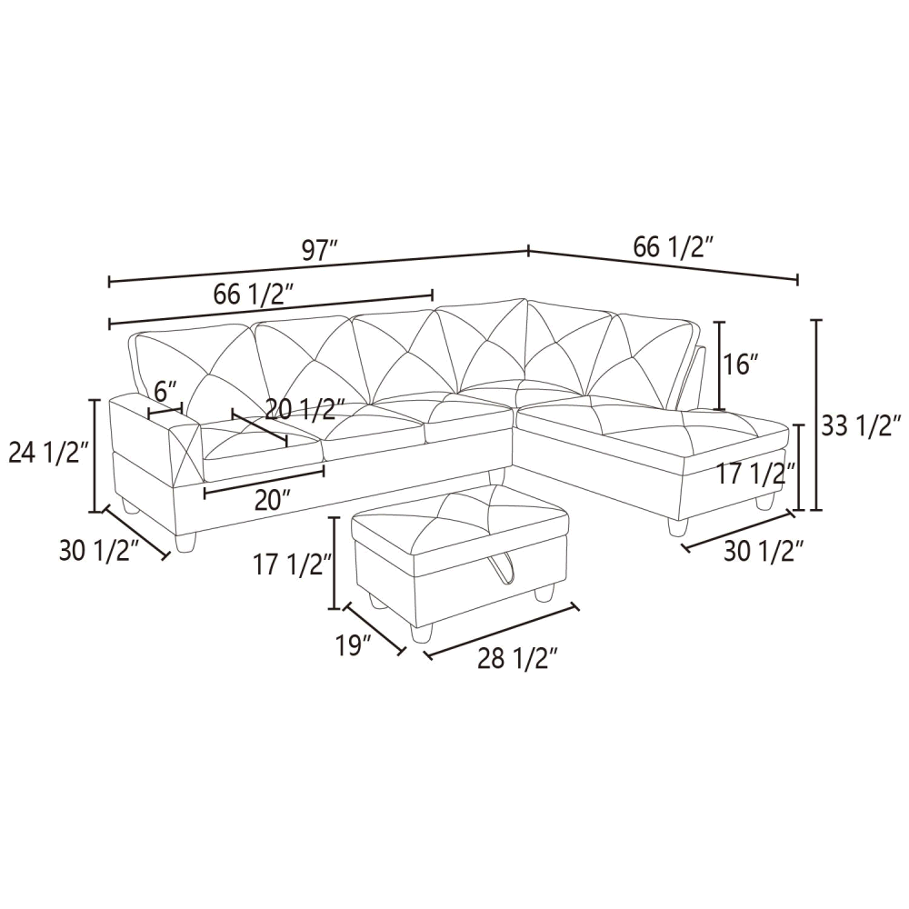 1688964806994355.png dropship Dark Grey Semi PU Synthetic Leather Sofa Living Room Sofa