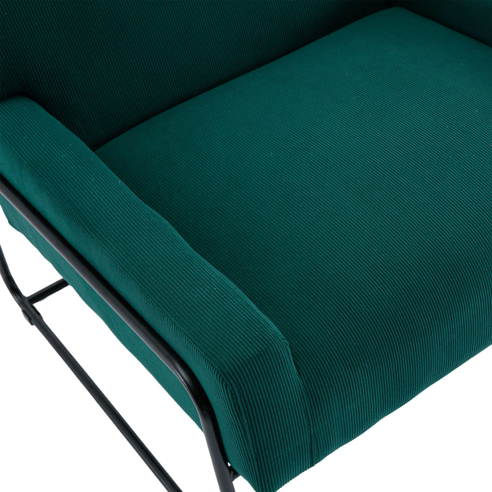 dropship COOLMORE Accent Chair - Modern Industrial Slant Armchair with Metal Frame - Premium High Density Soft Single chair for Living Room Bedroom