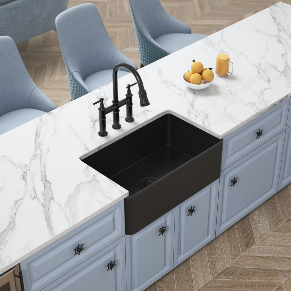 dropship Inch White Farmhouse Sink Deep Apron Sink Undermount Farmhouse Kitchen Sink Single Farm Sink