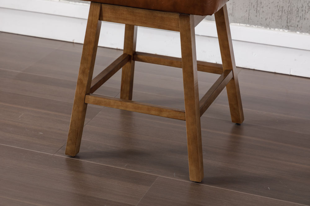 dropship COOLMORE Bar Stools Set of 2 Counter Height Chairs with Footrest for Kitchen, Dining Room And 360 Degree Swivel