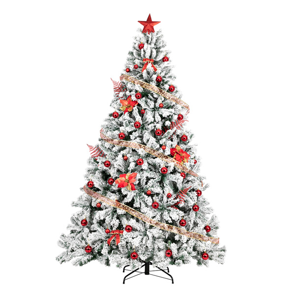 dropship 7.5ft Automatic Tree Structure PVC Material Green Flocking 1450 Branches Christmas Tree