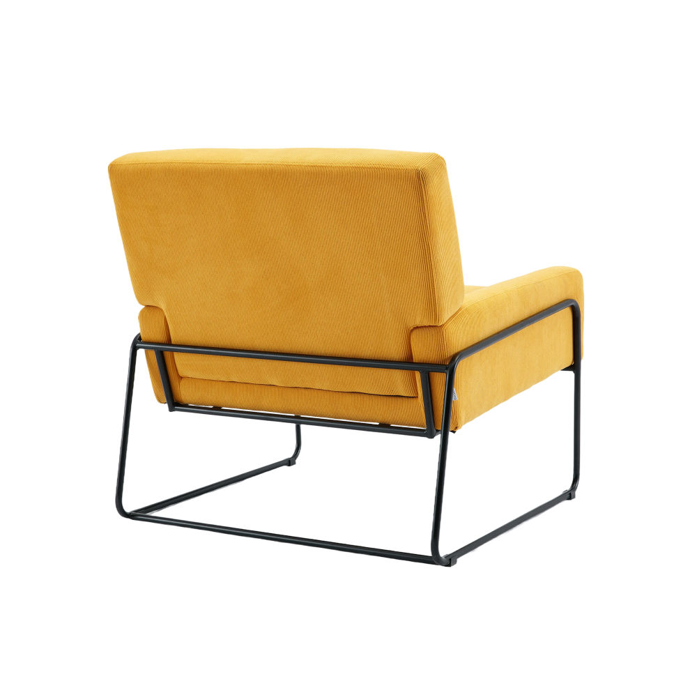 dropship COOLMORE Accent Chair - Modern Industrial Slant Armchair with Metal Frame - Premium High Density Soft Single chair for Living Room Bedroom