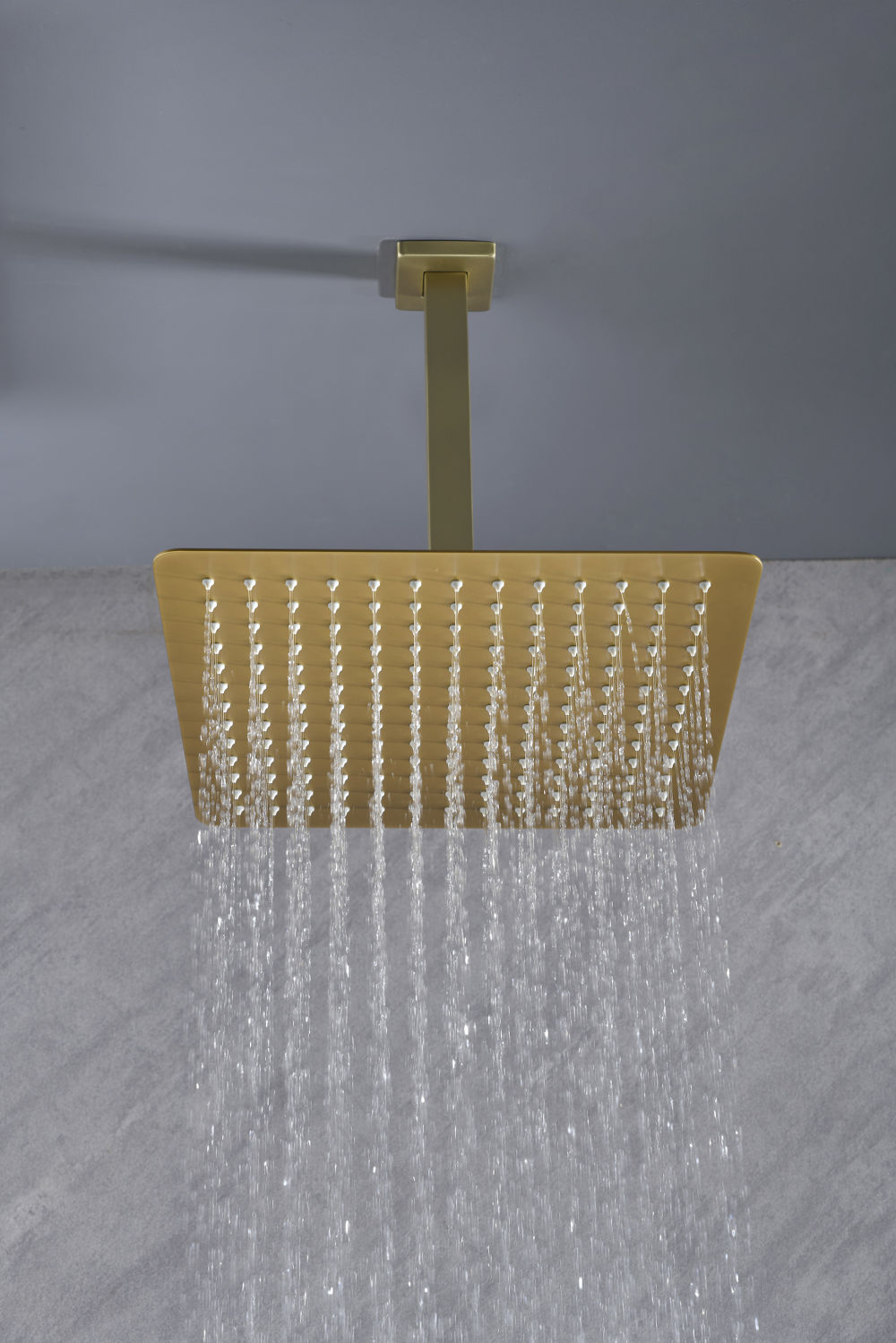 dropship High Pressure Rain Shower Head, Ultra-Thin Showerhead 304 Stainless Steel Waterfall Shower with Self-Clean Nozzles, Full Body Covering