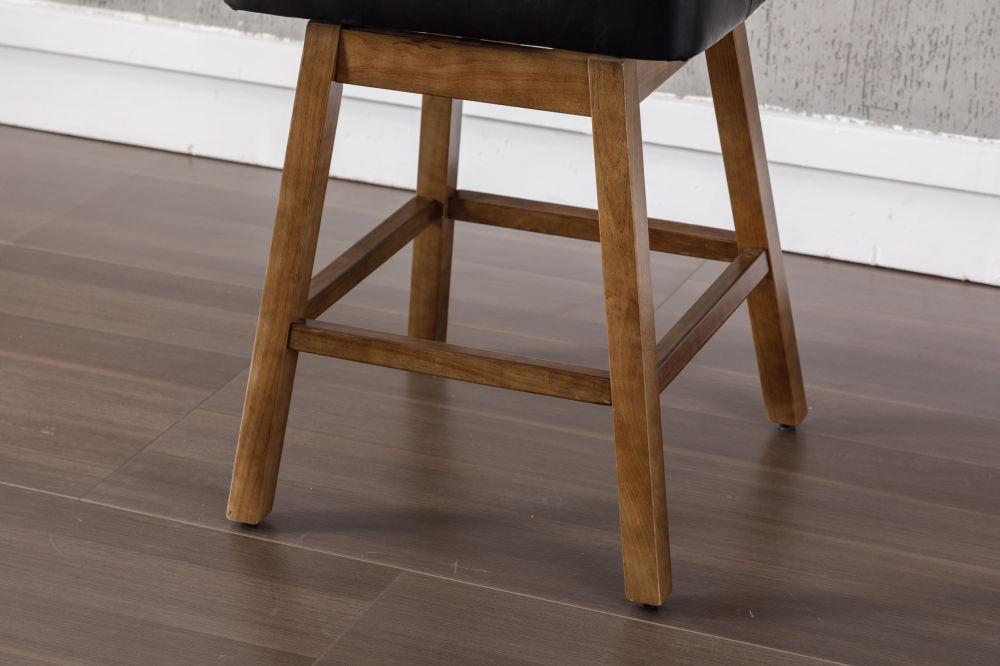dropship COOLMORE Bar Stools Set of 2 Counter Height Chairs with Footrest for Kitchen, Dining Room And 360 Degree Swivel