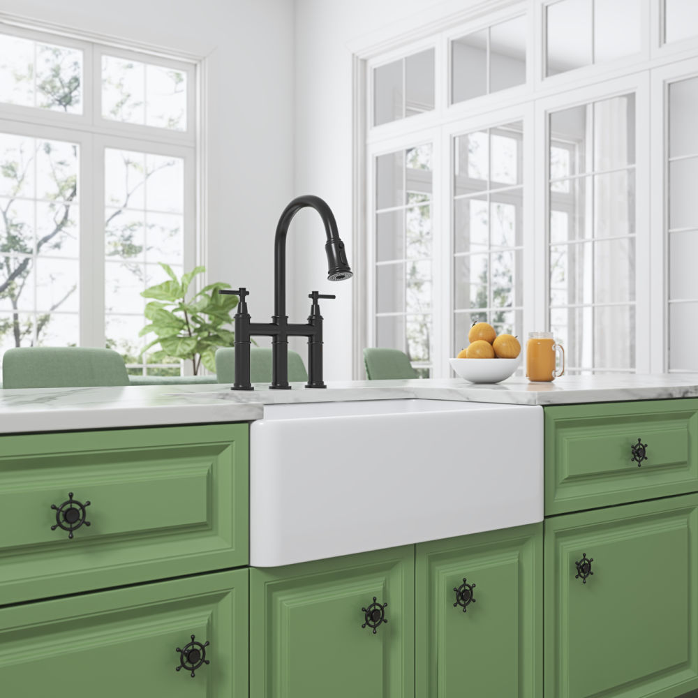dropship Inch White Farmhouse Sink Deep Apron Sink Undermount Farmhouse Kitchen Sink Single Farm Sink
