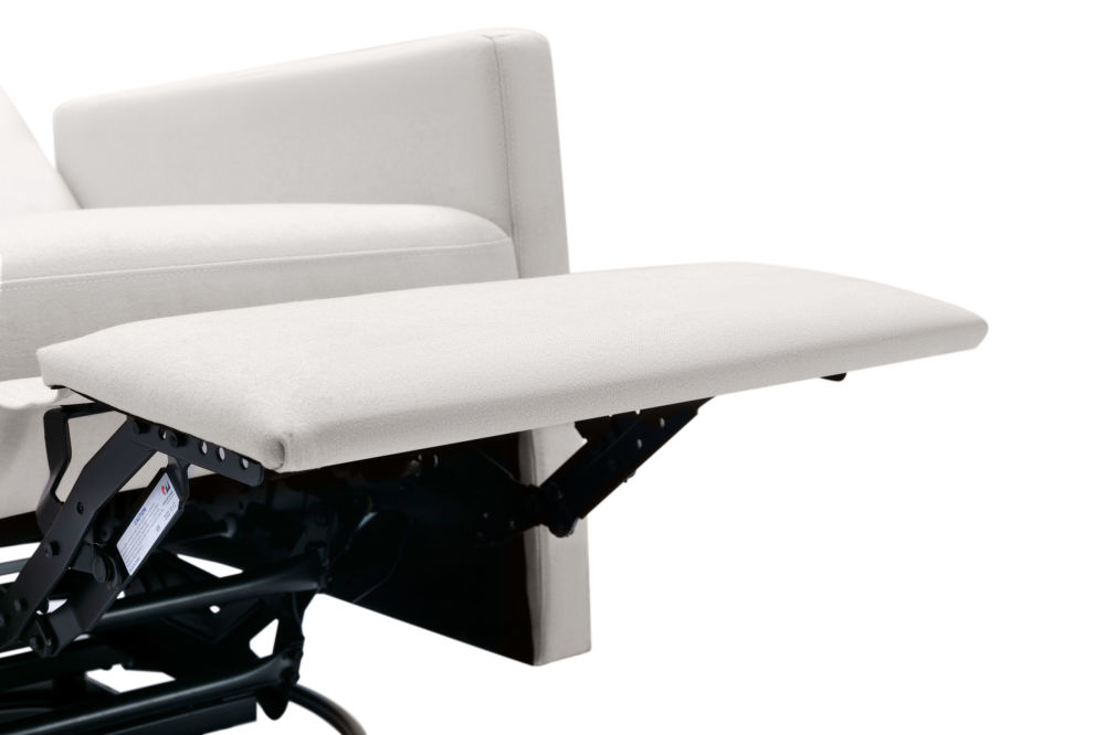 dropship Modern Upholstered Rocker Nursery Chair Plush Seating Glider Swivel Recliner Chair, Beige